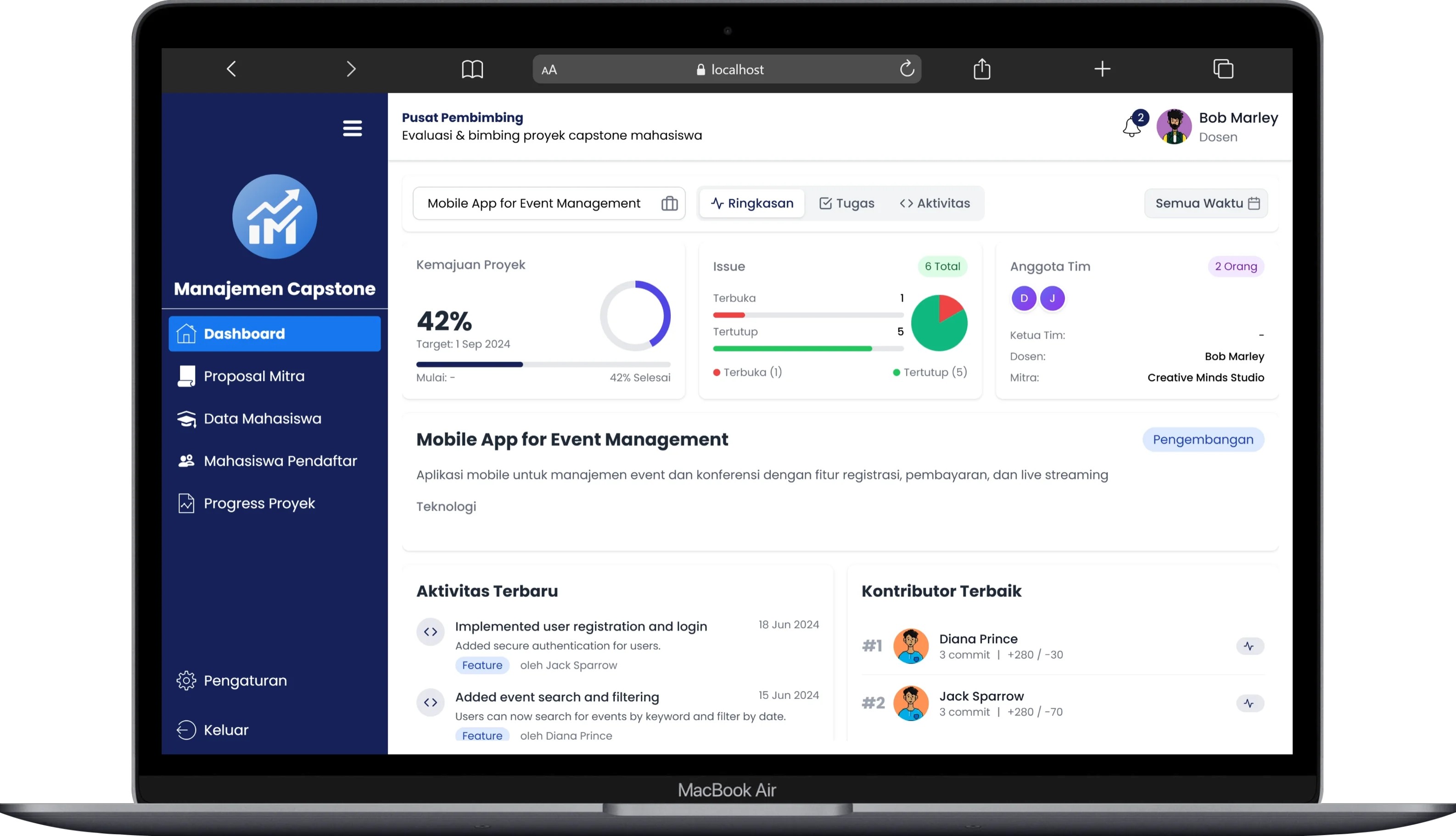 Capstone Project Management Platform - image 1