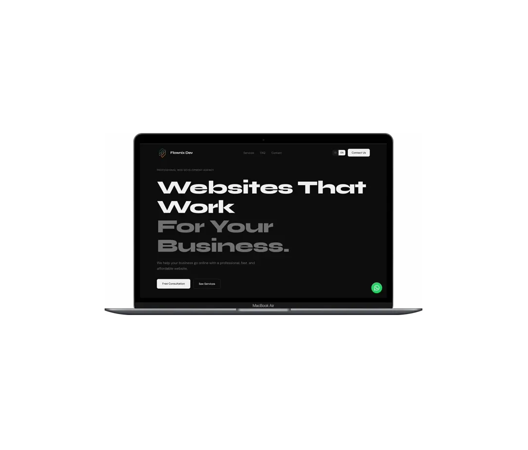 project Flownix Landing Page